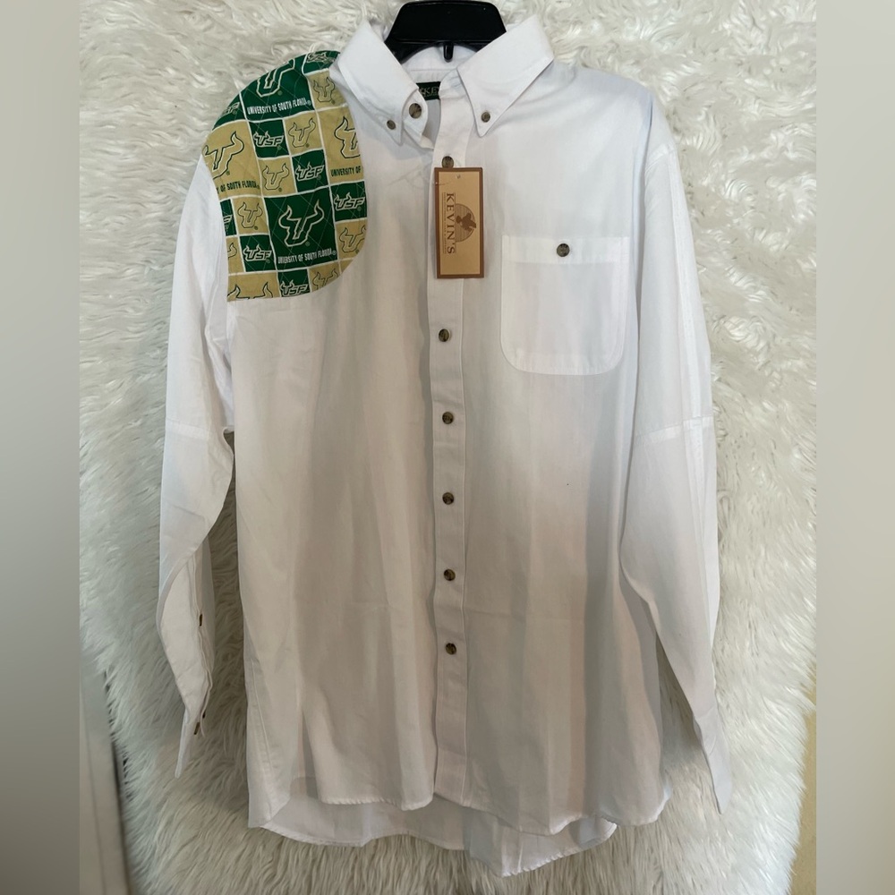USF Bulls Kevin’s Plantation Collection NWT Men’s Long Sleeve Shooting Shirt-L